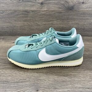 Nike Cortez Teal Blue White Nylon Suede Sneakers IH7654-001 Kids Youth 5.5Y